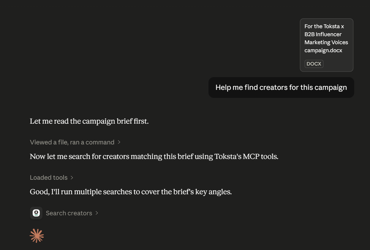 Start from campaign brief